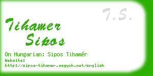 tihamer sipos business card