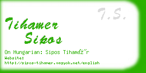 tihamer sipos business card